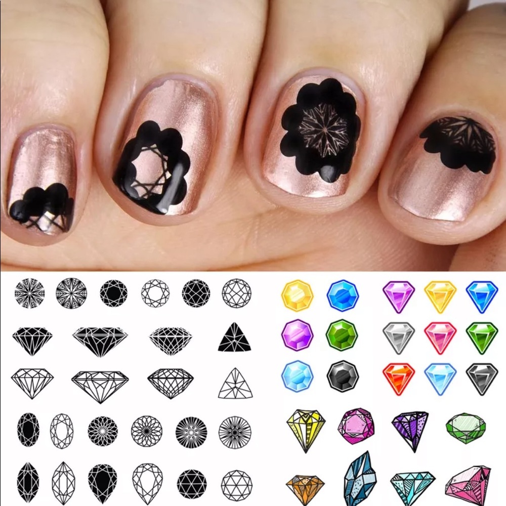 💌BO/GO$6 Diamond Jewels Transfer Nail Decals